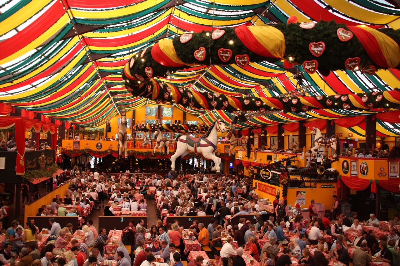 Beer tent at Oktoberfest